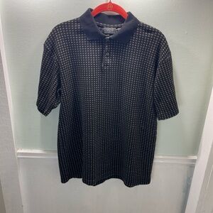 Liz Claiborne Crazy Horse Black and Gray Polo Shirt